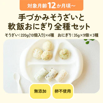 手づかみそうざいと軟飯おにぎり全種セット